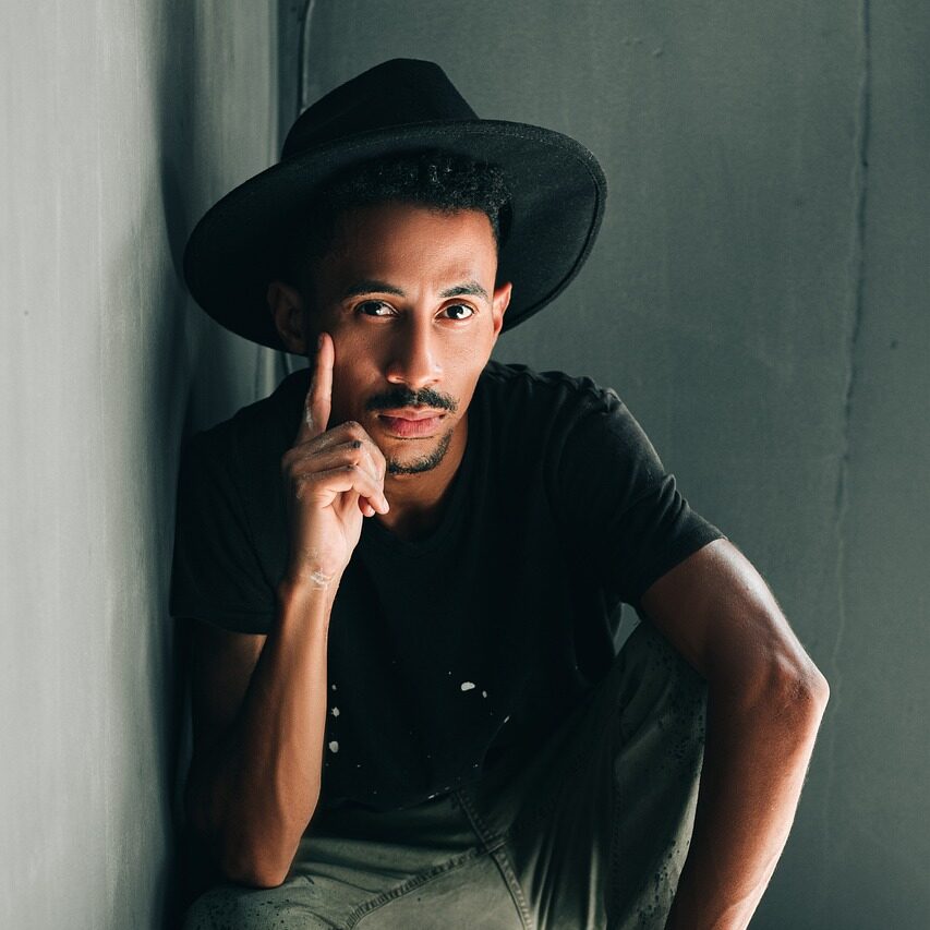 Black scientist in cool hat